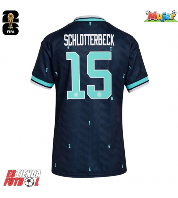 Alemania Nico Schlotterbeck #15 Segunda Equipación Mujer Mundial 2026 Manga Corta